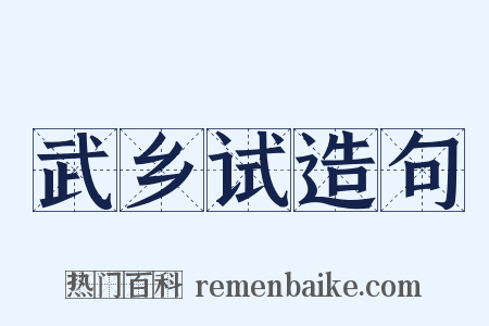 武乡试造句是什么意思的图片